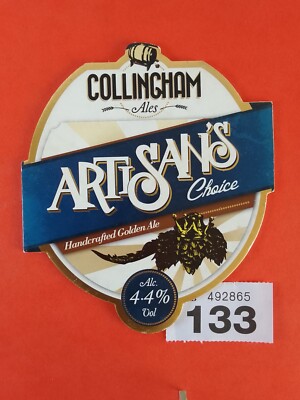 Bier Zapfsäule Clip Abzeichen Collingham Ales West Yorkshire Artisan's Choice