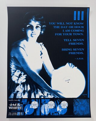 Jack White Poster New Haven CT Cambridge MA Jersey City 2024 #'d X