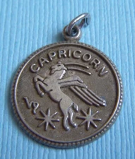 Vintage JMF Capricorn goat zodiac sterling charm
