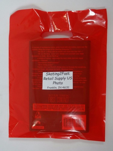 500 Stück 9 x 12 rot glänzend niedrige Dichte Warentasche Einzelhandel Einkaufstaschen - Bild 4 von 5