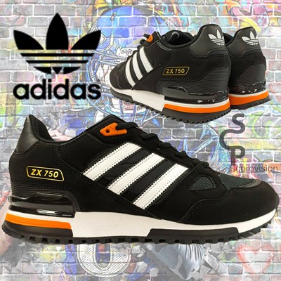 Adidas ZX 750 FV6604 Mens Shoes Sneakers Black/Orange Size UK 7.5 - UK 11 | eBay