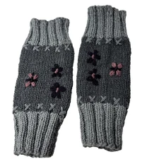 VINTAGE ESTATE NEW HAND KNITTED Hand Arm Warmers SUPER CUTE! #2