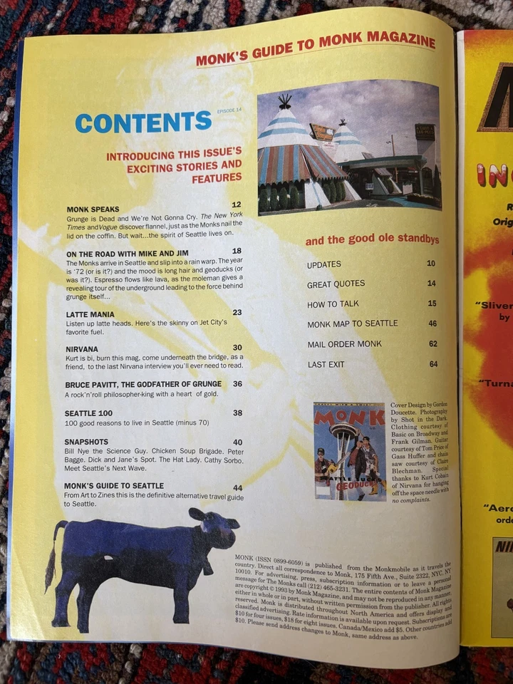 Monk Magazine - Kurt Cobain Interview - episode 14 "Seattle Sucks Geoducks" - Image 3 of 4