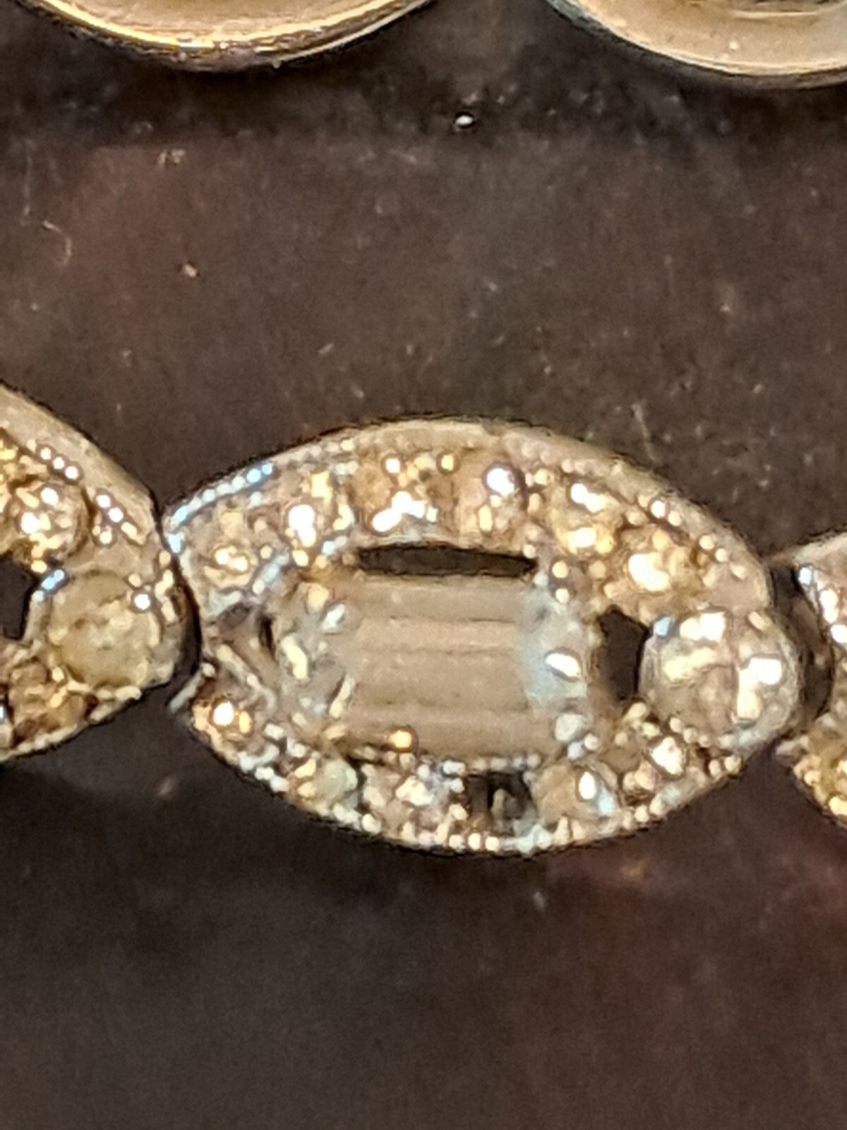 Vintage Bogoff Silver Tone Clear Rhinestone  Brac… - image 6