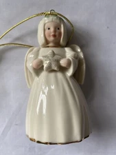 Lenox Christmas Holiday Cheer Winged Angel Ornament Porcelain In Original Box 