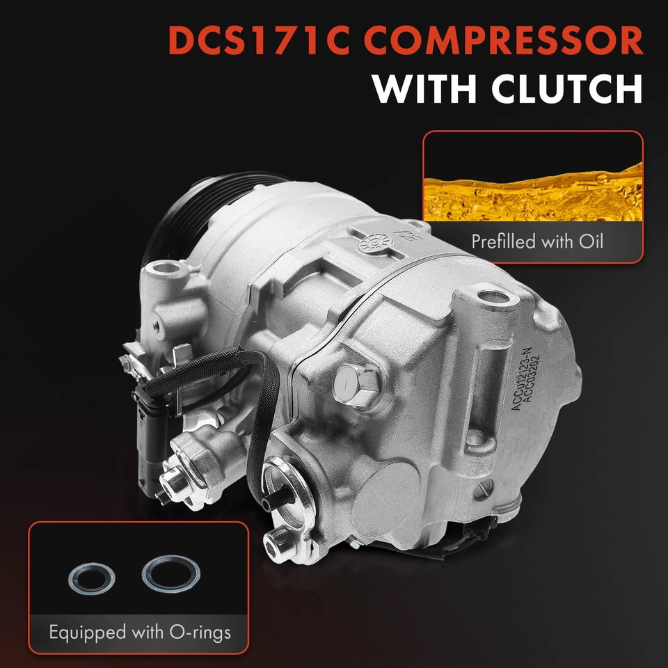 AC Compressor w/ Clutch for Mercedes-Benz C400 E400 GL450 S550 GLC43 AMG Metris - Image 3 of 4