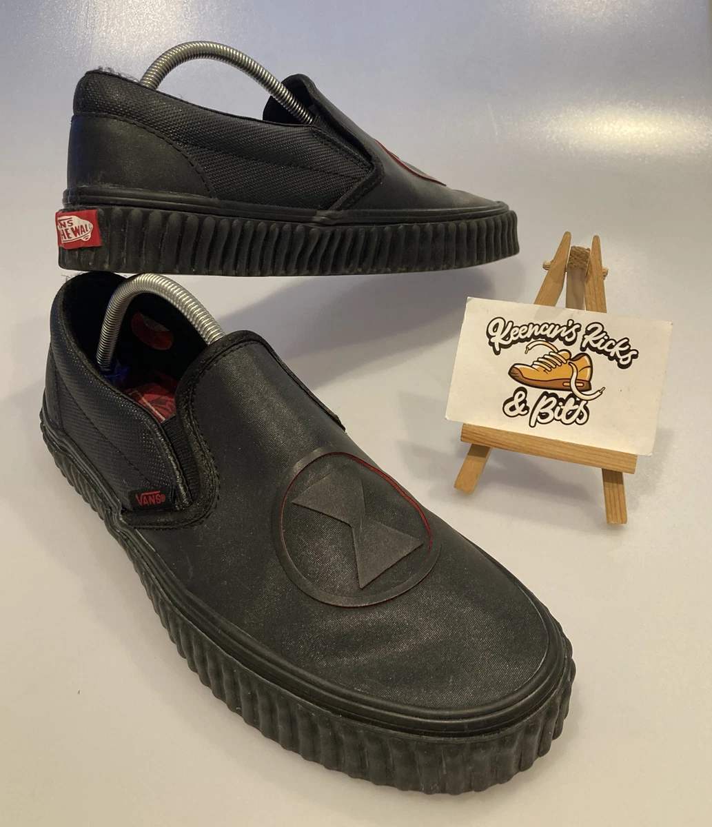 VANS x Marvel Black Widow Classic Slip On UK 5.5 UNISEX SKATE SKATER 90s RARE