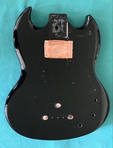 2005 Epiphone EB0 SG Bass Guitar Original Black Body