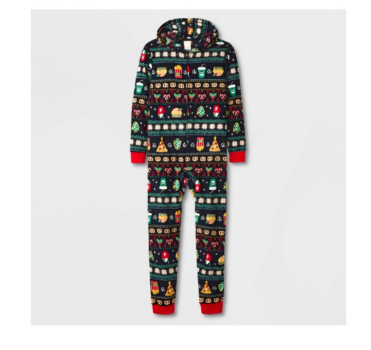 Cat Jack Black Union Suit Sleeper Christmas Size Small 6/7