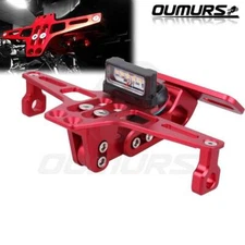 Motorcycle License Plate Holder Fender Eliminator Rear Tail Light Bracket Red