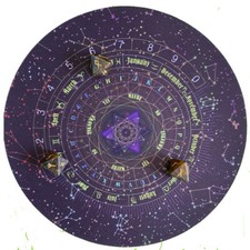 Table Pendulum Chart Tarot Card Wicca Pagan Altar Props Rubber Star Divination