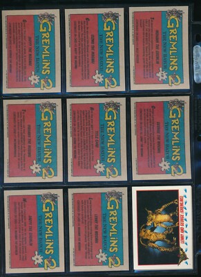 lot (10) 1990 Topps Gremlins 2 Movie #1-#10 all Gremlin character
