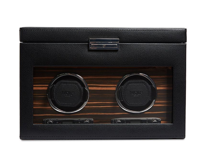 BRAND NEW WOLF Roadster Double Watch Winder with Storage