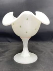 1980’s FENTON WINTER CHRISTMAS TREE HP by D ROBINSON COMPOTE