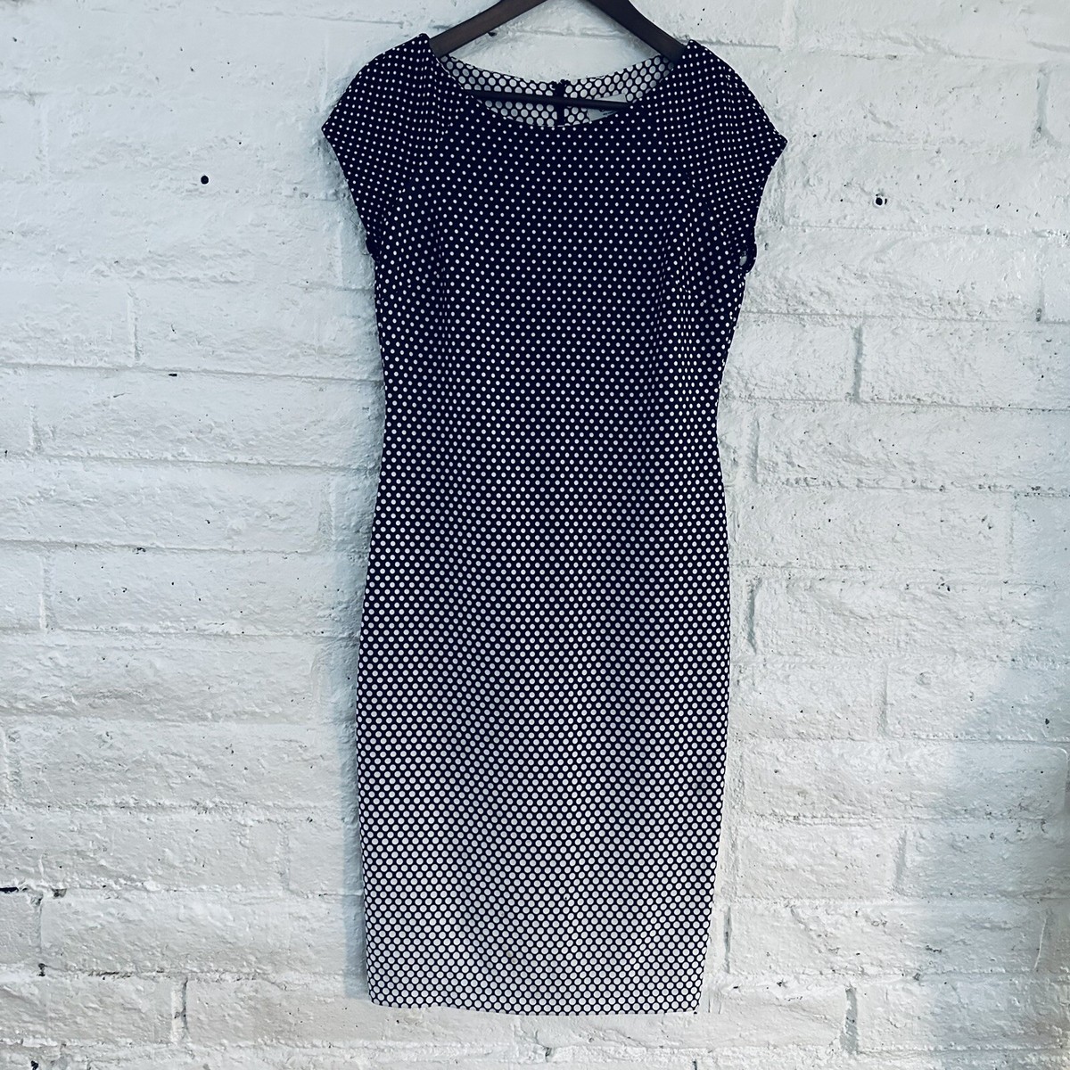 ECI New York Black & White Polka Dot Bodycon Dress Women's Size 8 | eBay
