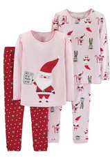 Carters Just One You Girls Christmas Pajamas Holiday Pj  s Size 18 Months Santa