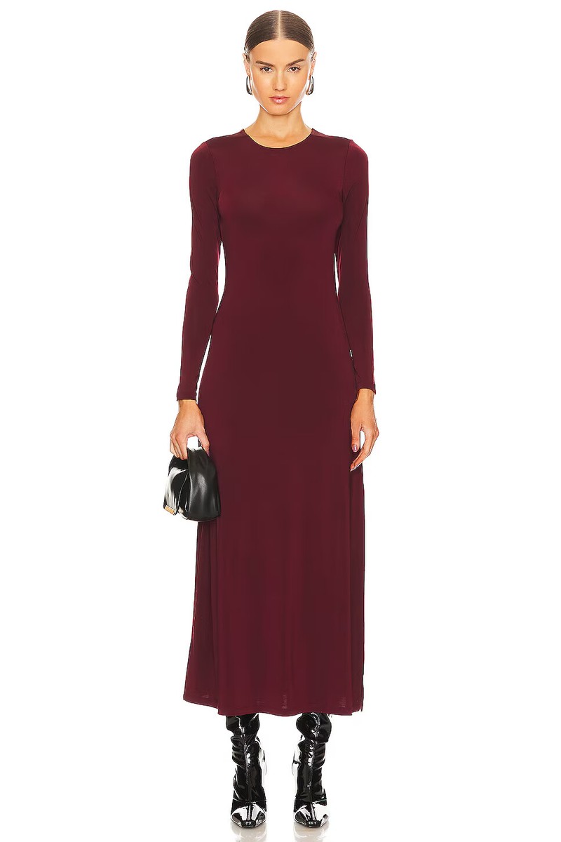 all saints burgundy dress