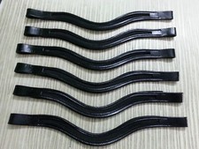 Handmade Empty Channel Leather Browbands for Bridles Black U Shape Channel 8 MM