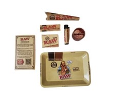 Raw Tray Bundle Set Kit Authentic Metal All Purpose Rolling Ashtray Accessories
