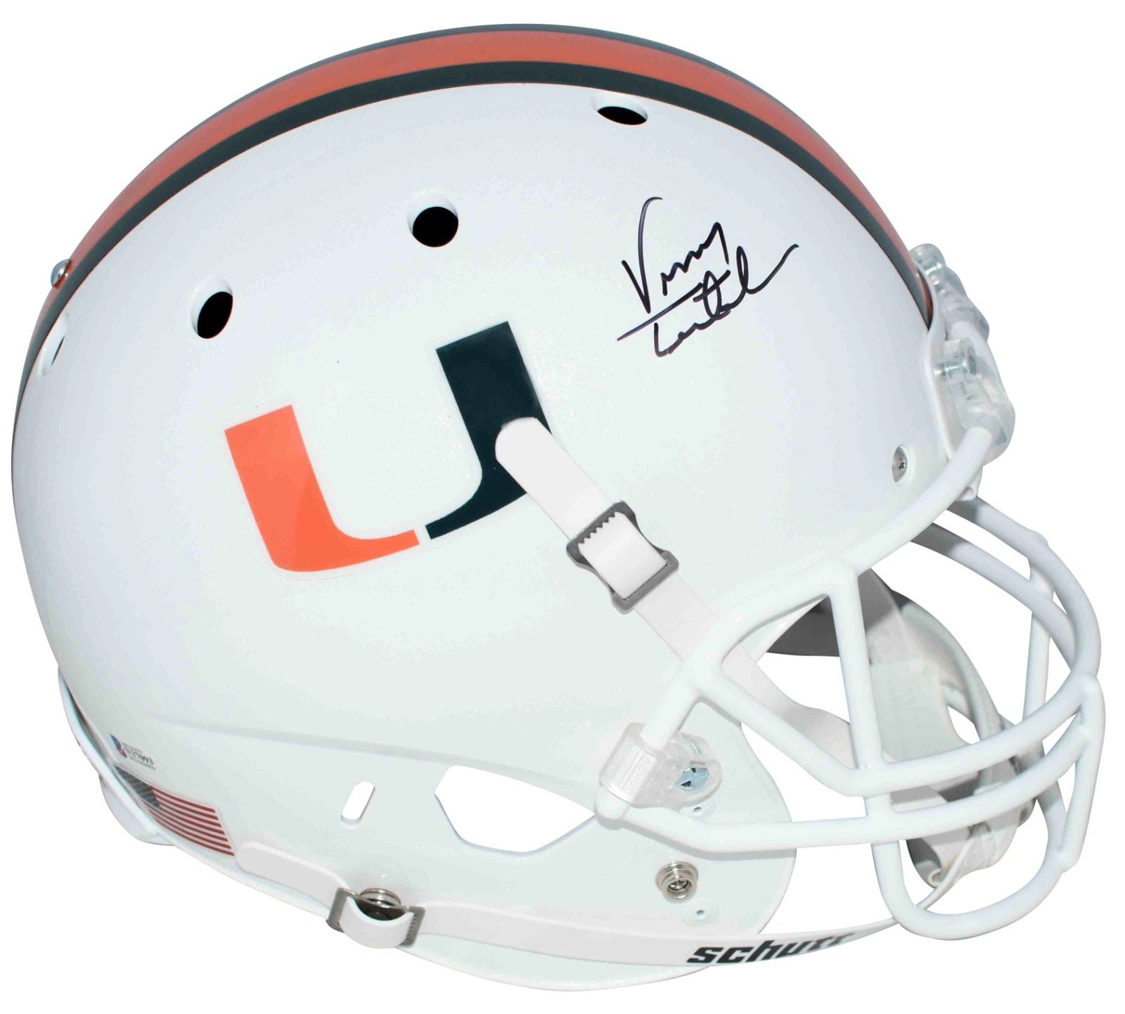 Vinny Testaverde Autographed Signed Miami Hurricanes FULL SIZE HELMET BECKETT 