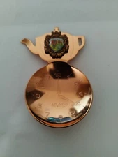 Antique Copper plated souvenir tea caddy spoon (South Africa 4o clock)