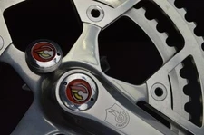 Cinelli crankset dust caps fit shimano campagnolo ofmega gipiemme vintage red