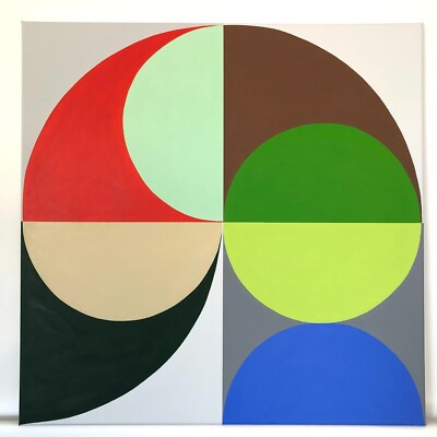 Original Acryl Gemälde Abstrakt Geometrisch Zeitgenössisch Kunst Modern Artwork