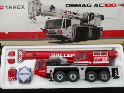CONRAD 2104 TEREX DEMAG AC 100/4 SALLER Rote Mobile Kran 1/50 Metall OVP