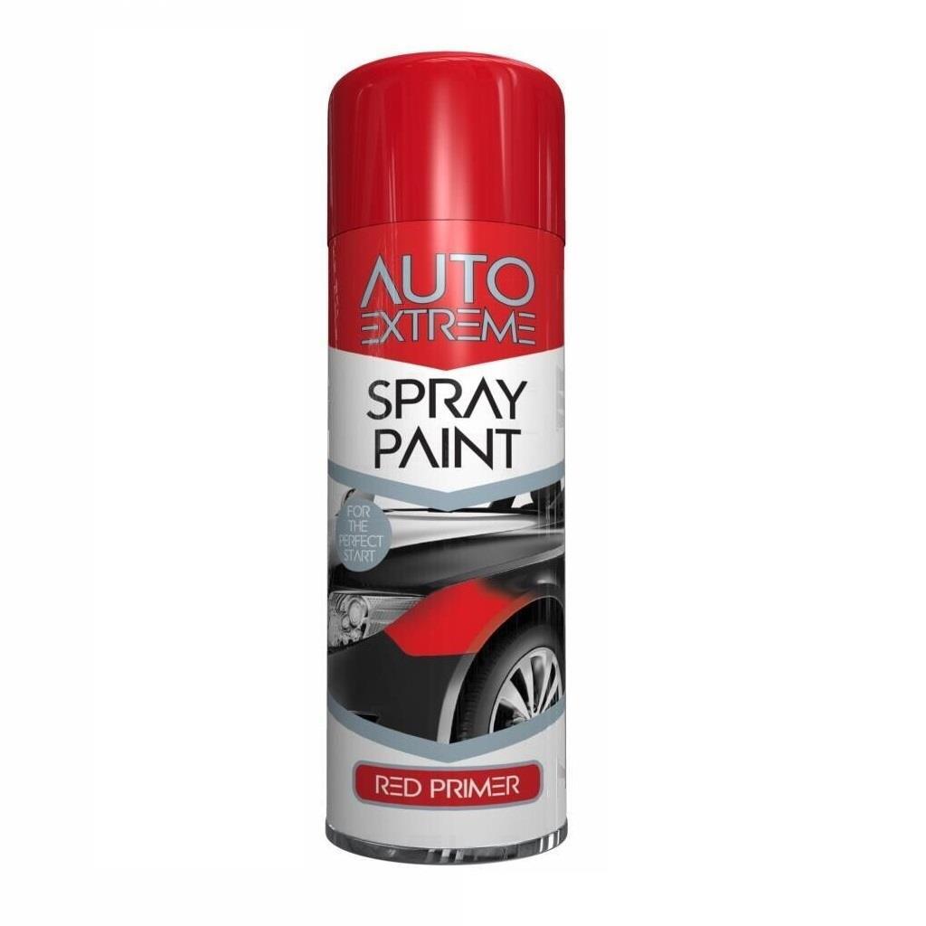 Auto Spray Red RED PRIMER AEROSOL SPRAY PAINT AUTO CAR VAN BIKE RESTORE METAL 250ML ...