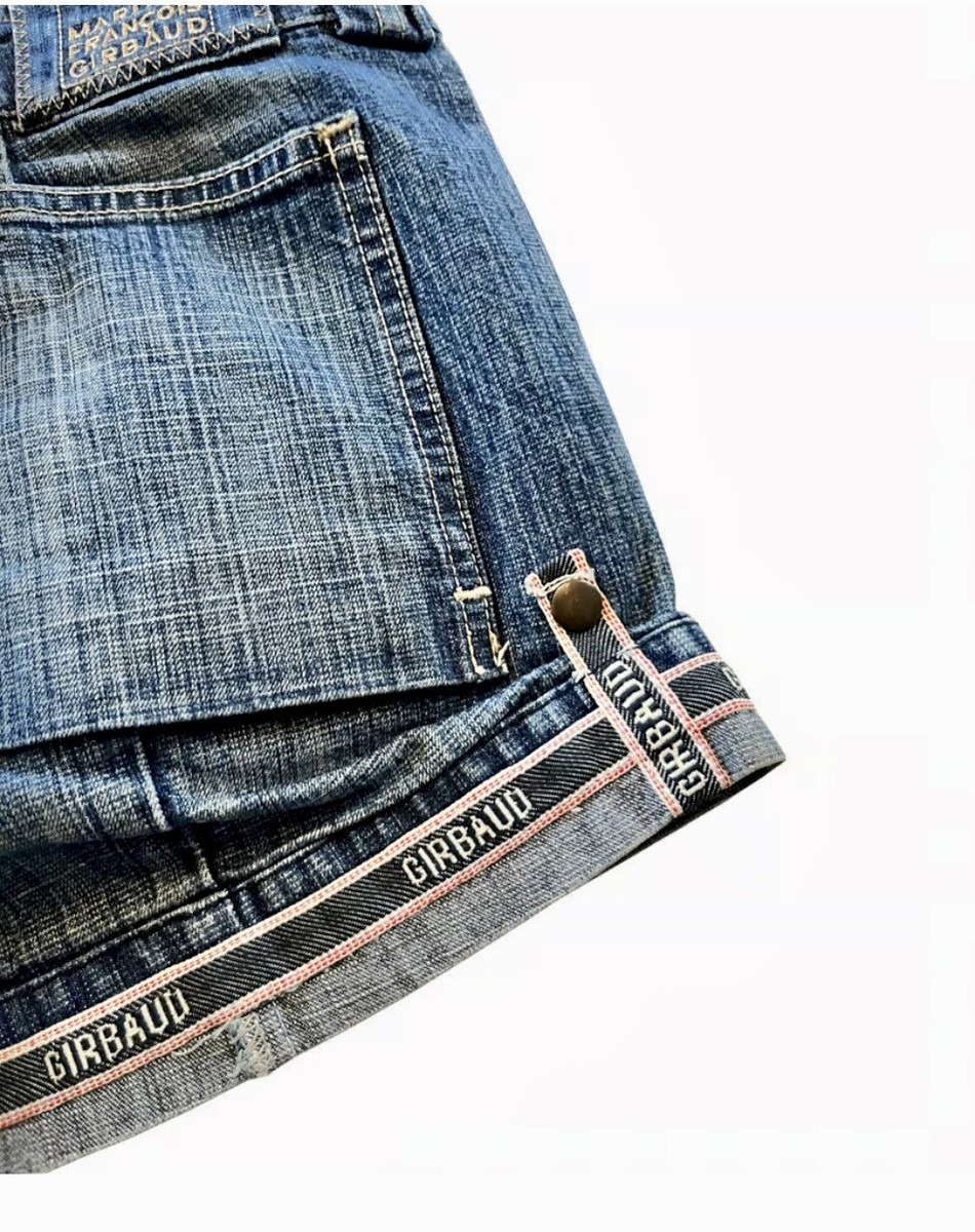 Marithe + Francois Girbaud Jean Denim Mini Skirt Blue USA 34