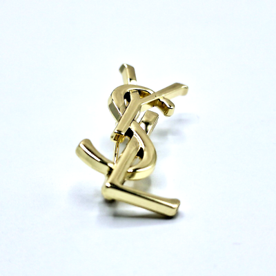 Vintage Gold Yves Saint Laurent YSL Brooch, Employee Lapel Pin  
