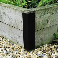 2-Tier Large External Corner Railway Sleeper Bracket Raised Bed Planter Gardenx4