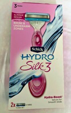 NEW Schick Hydro Silk 3 Razor, 2 Cartridges
