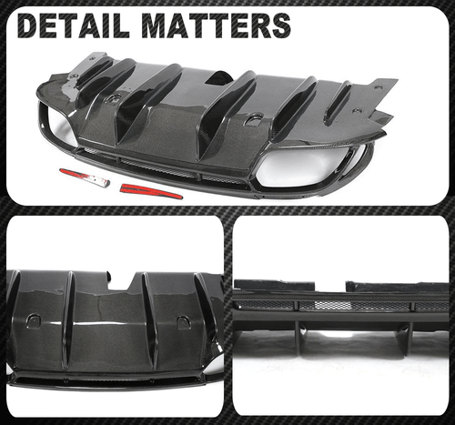 For Alfa Romeo Giulia Base 952 2017-20 REAL Carbon Rear Bumper Diffuser Spoiler - Bild 14 von 14