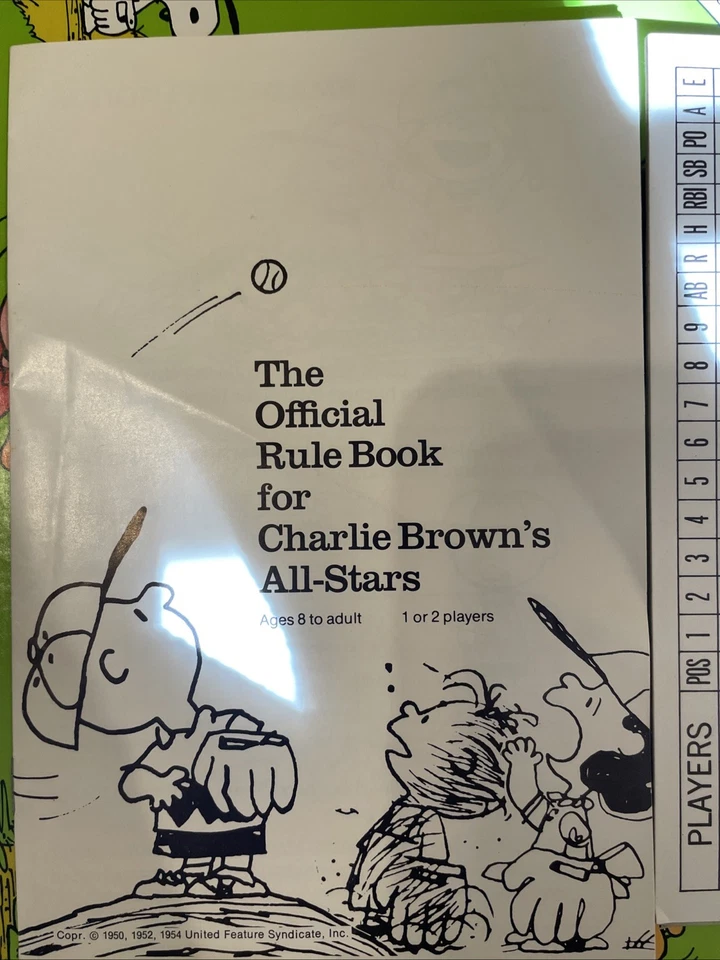 1968 Vintage  CHARLIE BROWN'S ALL STARS Board GAME RARE - Image 3 of 4