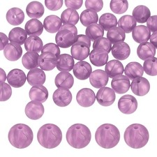 50-Pack Silicone Beads 9mm for DIY Crafts/Bracelet Purple 