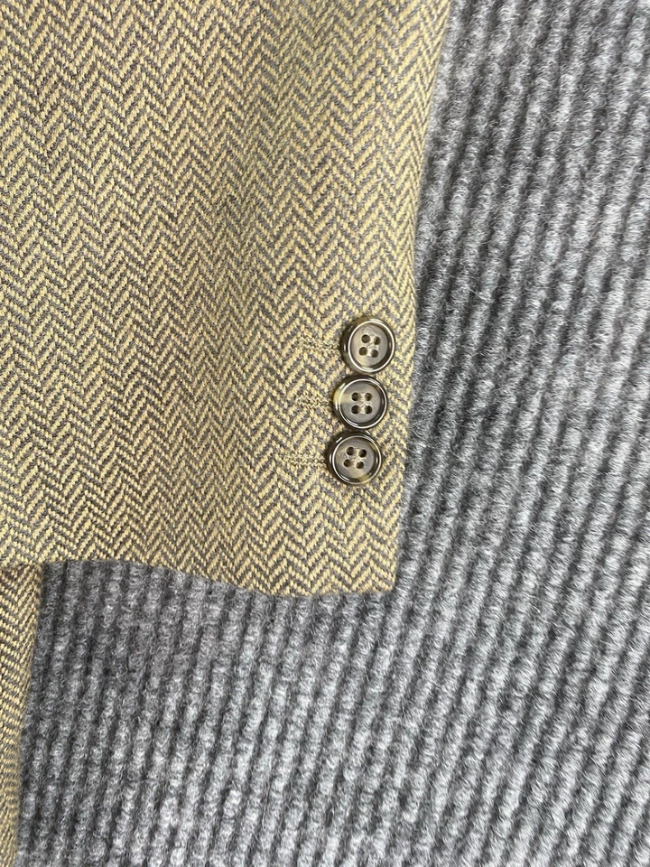 Abrigo Deportivo De Colección Yves Saint Laurent 48 R Beige Lana Cachemira Diseñador Italia Foto 2 de 4