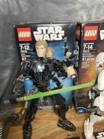 LEGO Star Wars Buildable Figures 75107, 75110, 75114 With Boxes And Manuels Luke