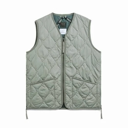 Taion Military V-Neck Zip Down Vest Dark Sage Green Large / XL image 3