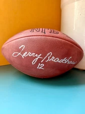 TERRY BRADSHAW SIGNED NFL LEATHER OFFICAL GAME BALL PAUL TAGLIABUE