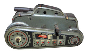Vintage Modern Toys Metal Tank Tin Toy Made In Occupied Japan