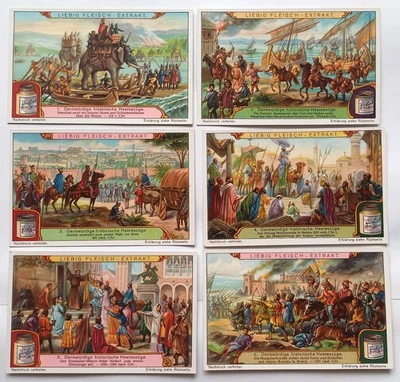 komplette Liebig Serie A 930 / S 1162 "Denkwürdige historische Heereszüge"- 1925 - Bild 1 von 4