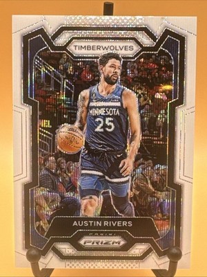 2023-24 Panini Prizm White Wave Prizm Austin Rivers #278 Timberwolves /38