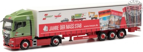 Herpa 315555 camion MAN TGX  GM "WANDT" "40 jahre der mass stab" - 1:87 H0 | Zustand: Nuovo