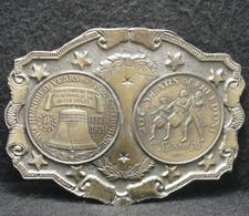 XB19121 VINTAGE 1976 SPIRIT OF '76 200 YEARS OF FREEDOM PATRIOTIC BELT BUCKLE