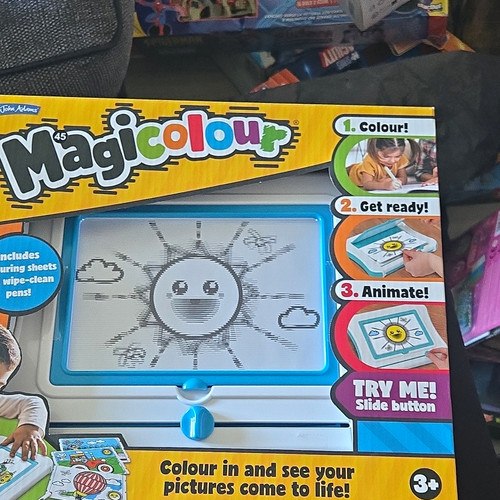 John Adams Magic Colour Colouring & Animation Drawing Set w/ Sheets & Pen Age 3+