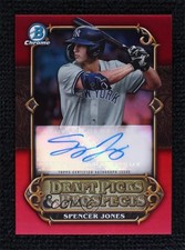 2023 Bowman Draft Picks & Prospects Red Refractor 4/5 Spencer Jones Auto b4d