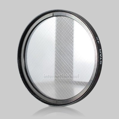 77mm 4-fach Stern Filter Gitterfilter 4x Cross Screen Star Filter