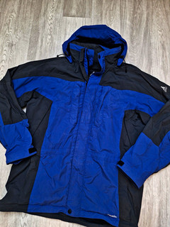 VAUDE TransActive Herren Outdoorjacke mit Kapuze Blau/Schwarz Größe XL