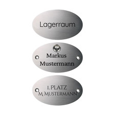 3 mm Edelstahl Türschild 100 x 60 mm mit Gravur – Namensschild Haus & Büro